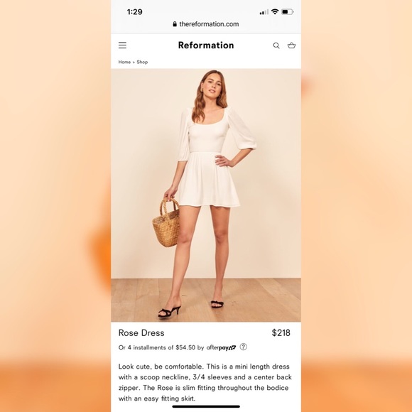 REFORMATION ROSE DRESS BNWT SIZE 2 - Picture 5 of 5